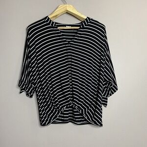 Akemi + Kin Anthropologie Tie-Sleeve Dolman Top Striped Women's Size S Oversized